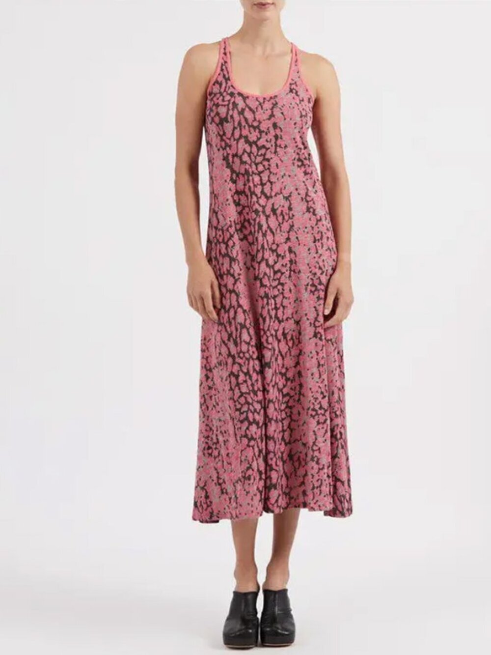 ATM Anthony Thomas Melillo Tank Dress in Pink Leopard Print